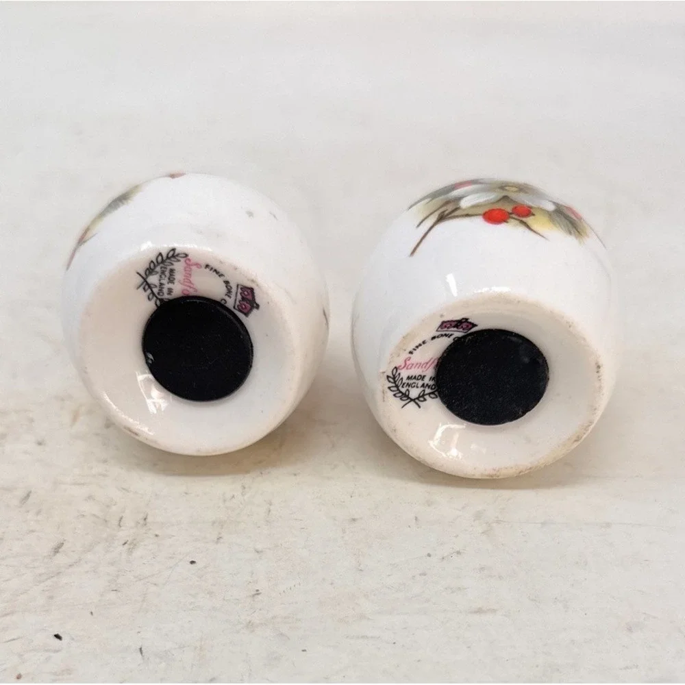 SANFORD Bone China Salt Pepper Shakers Floral